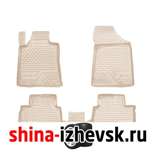 Коврик Autofamily коврики в салон для NISSAN Teana III, 2014- , 4 шт. ,бежевый) в Ижевске
